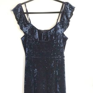 AEO off the shoulder velvet crush dress